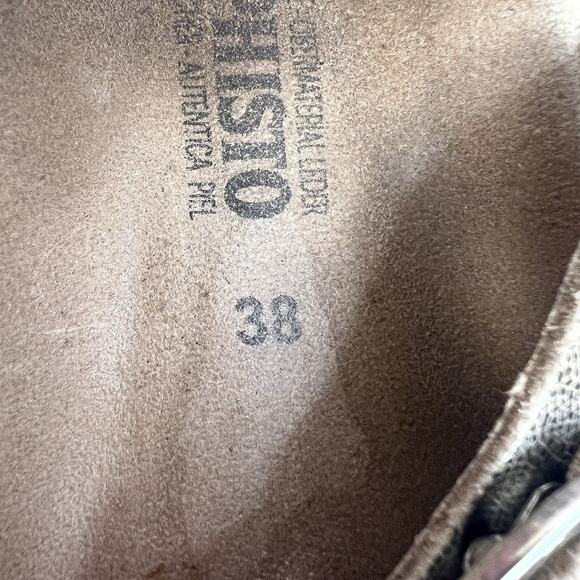 Mephisto Women's 38 US 8 Sandal Natalina Platinum Metallic Leather Lightweight - Picture 9 of 10